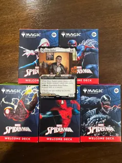 Magic The Gathering Spider-Man Welcome Deck All 5 Colors Sealed with PROMO CARD - Image 1
