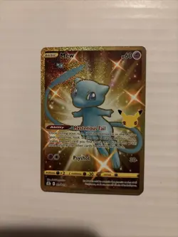 Pokemon TCG Celebrations Mew Gold Full Art Holo Card 25/25 Secret Rare - Image 1