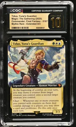 TIDUS, YUNA'S GUARDIAN Final Fantasy Extended Art Mythic CGC Pristine 10 MTG - Image 1