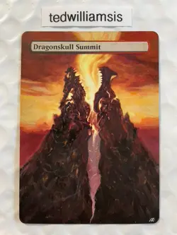 Dragonskull Summit MtG Core Set 2010 (M10) Altered Full Art Extended Borderless - Image 1