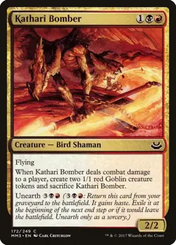 Kathari Bomber 172 MM3 MTG Common Flying Unearth Red Black Goblin EN Gold - Image 1