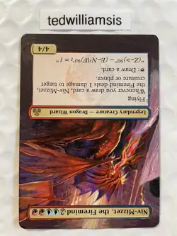 Niv-Mizzet, the Firemind MtG Guildpact Altered Art Extended & Borderless - Image 4