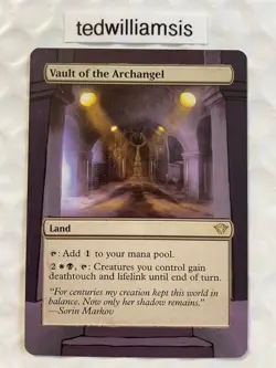 Vault of the Archangel MtG Dark Ascension Altered Art Extended & Borderless - Image 1