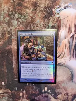 MTG FOIL Rhystic Study Commander's Arsenal NM-Mint - Image 1