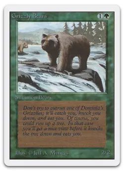Grizzly Bears (NM) Unlimited Edition 2ED Magic MTG - Image 1