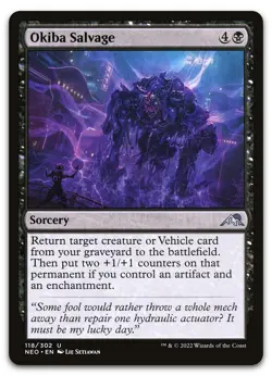 Okiba Salvage #118 (NM) Kamigawa Neon Dynasty NEO Magic MTG - Image 1