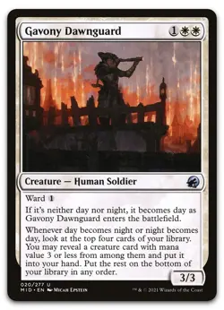 Gavony Dawnguard #20 (NM) Midnight Hunt MID Magic MTG - Image 1