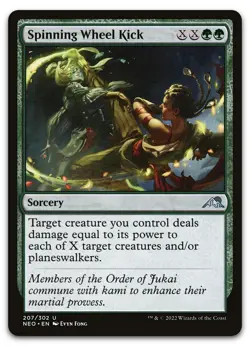 Spinning Wheel Kick #207 (NM) Kamigawa Neon Dynasty NEO Magic MTG - Image 1