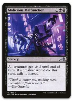 Malicious Malfunction #110 (NM) Kamigawa Neon Dynasty NEO Magic MTG - Image 1