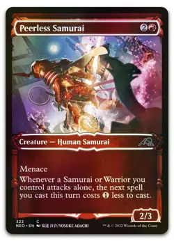 Peerless Samurai (Showcase) #322 (Foil) (NM) Kamigawa Neon Dynasty NEO Magic MTG - Image 1