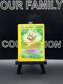 Meganium 18/165 Gold E Reader Expedition Pokemon Card TCG Reverse Holo LP - Image 1