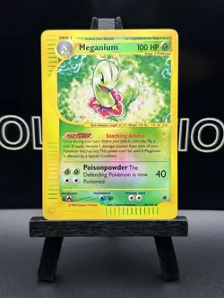 Meganium 18/165 Gold E Reader Expedition Pokemon Card TCG Reverse Holo LP - Image 2