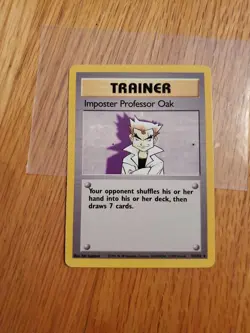 Pokemon Base Set Imposter Professor Oak 73/102 Rare Lp - Image 2
