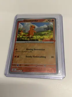 Pokemon 151 Charmander Gamestop Stamped Reverse Holo Promo 004/165 Sealed - Image 1
