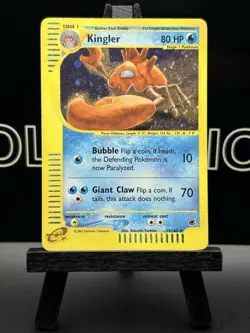 Kingler - Holo Rare - Expedition Set - 15/165 - Pokemon TCG - 2002 - LP - Image 2