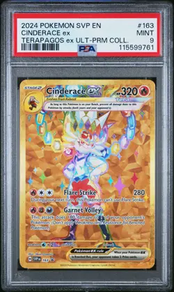2024 POKEMON SVP EN-SV BLACK STAR PROMO #163 CINDERACE EX PSA 9 - Image 1