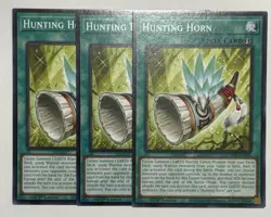 3X Hunting Horn DOOD-EN086 C Doom of Dimensions NM 1st Ed Yugioh - Image 1