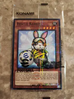 Rescue Rabbit + Neymar Jr Yu-Gi-Oh! 2025 eFootball Sealed Pack Yugioh Promo Card - Image 1