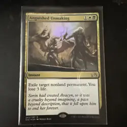 FOIL Anguished Unmaking 242/297 MTG Shadows Over Innistrad Rare Card NM English - Image 1