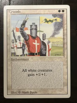 MTG Crusade Revised Edition Regular Rare - BANNED card Heavy Play - Image 1