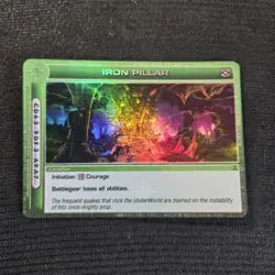 Chaotic TCG 1st Ed. Dawn Of Perim Super Rare Iron Pillar Card 218/232 - Image 1