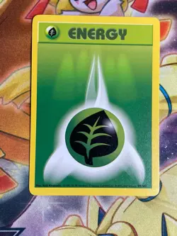 Grass Energy 99/102 Base Set - Common Pokemon Card - NM 4th Print UK - Image 1
