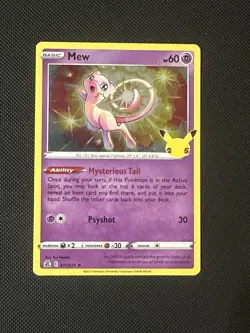Pokemon Celebrations Mew Holo Rare Card 11/25 - Image 1