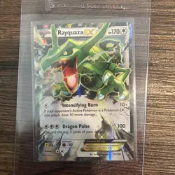 Pokemon TCG Rayquaza EX XY Roaring Skies Ultra Holo Rare Card 75/108 LP - Image 1