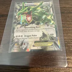 Pokemon TCG Rayquaza EX XY Roaring Skies Ultra Holo Rare Card 75/108 LP - Image 2