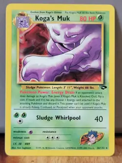 Pokemon Card - Koga's Muk Gym Challenge 26/132 Rare - Image 1