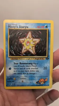 Vintage Pokemon TCG WOTC Misty's Staryu #92/132 Gym Challenge Regular Card - LP - Image 4