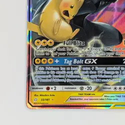 Pikachu & Zekrom GX 33/181 Team Up Near Mint Pokemon TCG Card - Image 4