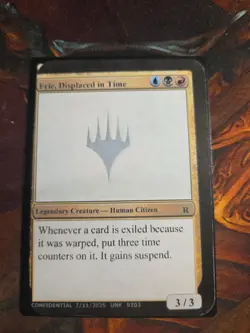 Frie, Displaced In Time Unknown Event Playtest Card MTG Gencon 2025 Rare Magic - Image 1