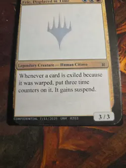 Frie, Displaced In Time Unknown Event Playtest Card MTG Gencon 2025 Rare Magic - Image 2