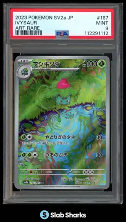 2023 POKEMON SCARLET & VIOLETUPOKEMON CARD 151 (JAPANESE) IVYSAUR ART RARE PSA 9 - Image 1