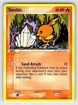 Torchic 66/100 2006 EX Crystal Guardians Pokemon Card Non Holo Common - Vlp - Image 1