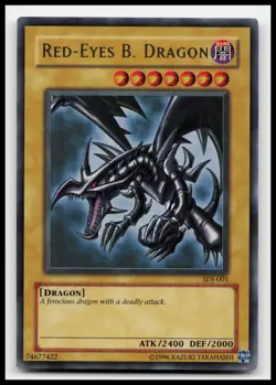 Red-Eyes B. Dragon LOB-070 The Legend of Blue Eyes White Dragon Yugioh Card - Image 1