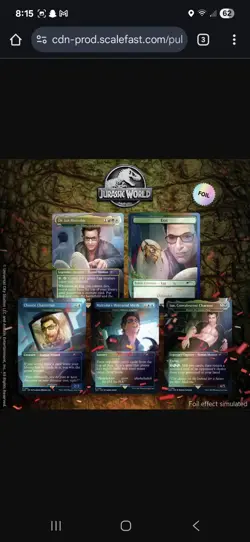 MTG Secret Lair x Jurassic World: Dr Ian Malcolm Rainbow Foil Card Set - Image 4