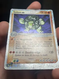 Golem EX 91/97 EX Dragon Holo Ultra Rare E Series Pokemon TCG Card (Damage) DMG - Image 2