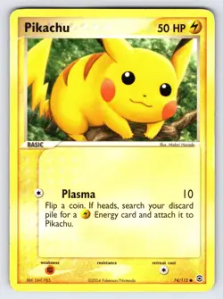 Pikachu 74/112 2004 EX FireRed & LeafGreen Pokemon Card TCG Nintendo - Lp/Mp - Image 1