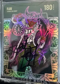 FLAVOR FLAV 2025 BO JACKSON BATTLE ARENA GRANDMA'S LINOLEUM W/ ON-CARD AUTO#SK-1 - Image 2