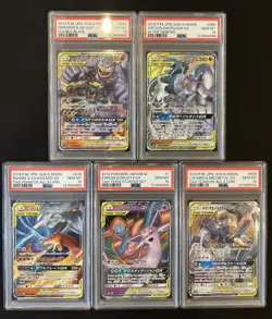 PSA 10 Pokemon Card Game Japanese Tag Team GX RR 5 Card Set Bulk Holo - Image 1