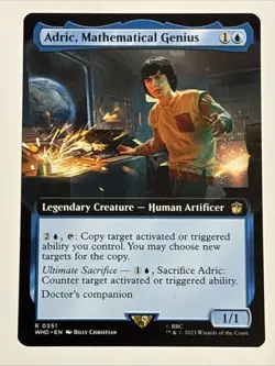 MTG Doctor Who Adric, Mathematical Genius Extended Art 0351 NM Rare - Image 1