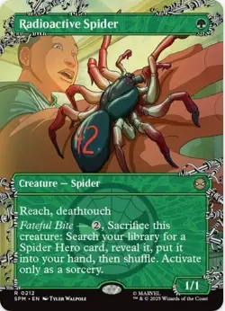 1 x Radioactive Spider - Borderless - Marvel's Spider-Man - LP - MTG - Image 1
