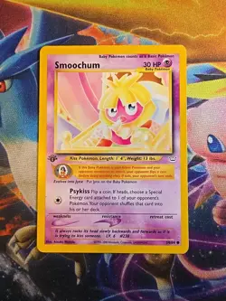 Pokemon Smoochum 54/64 1st Edition Neo Revelation Common - Image 1