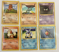 lot Pokemon shadowless base cards Wartortle Growlithe Gastly Starmie - Image 1