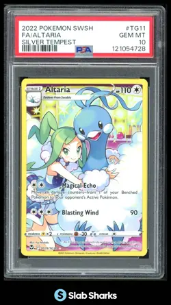 2022 POKEMON SWSH SILVER TEMPEST #TG11/TG30 ALTARIA TRAINER GALLERY HOLO PSA 10 - Image 1