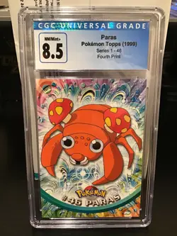 1999 Paras Pokemon Topps #46 NM/Mint+ CGC 8.5 - Image 1