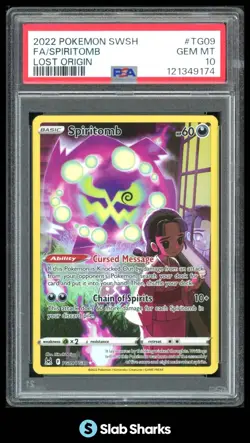 2022 POKEMON SWSH LOST ORIGIN #TG09/TG30 SPIRITOMB TRAINER GALLERY RARE PSA 10 - Image 1