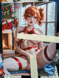1/1 Only 1 Made Misty Christmas Pokemon NSFW Topless Lonestar Customs Waifu Card - Image 1